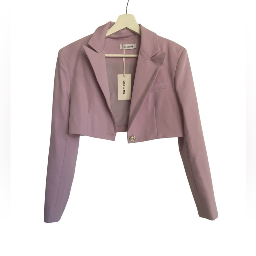 Mori Jasmine Cropped purple lavender Blazer Medium Small NEW